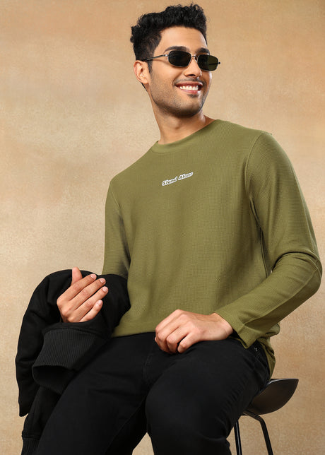 Textured Solid Sweatshirt